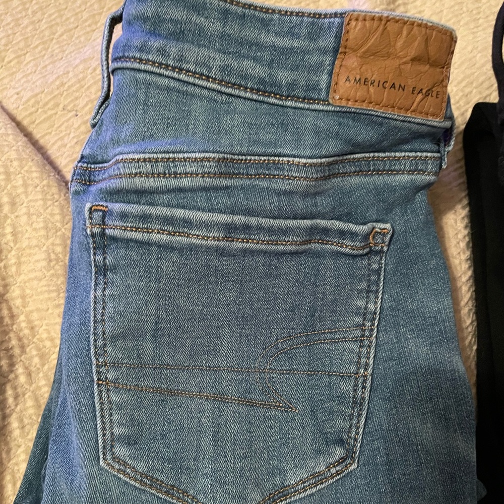 Blue denim jeans